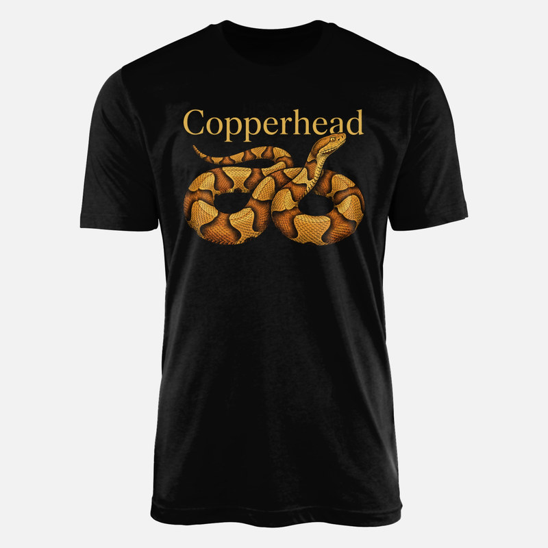 T-shirts: Serpent t&ecirc;te de cuivre gravure