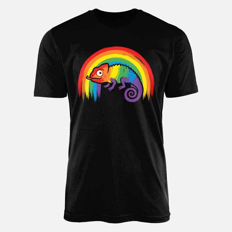 T-shirts: Cam&eacute;l&eacute;on camoufl&eacute; arc-en-ciel