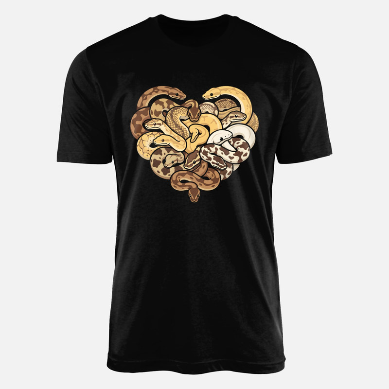 T-shirts: C&oelig;ur de pythons royaux