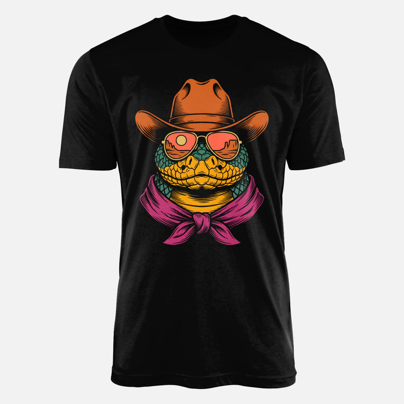 T-shirts: Serpent cow-boy du d&eacute;sert