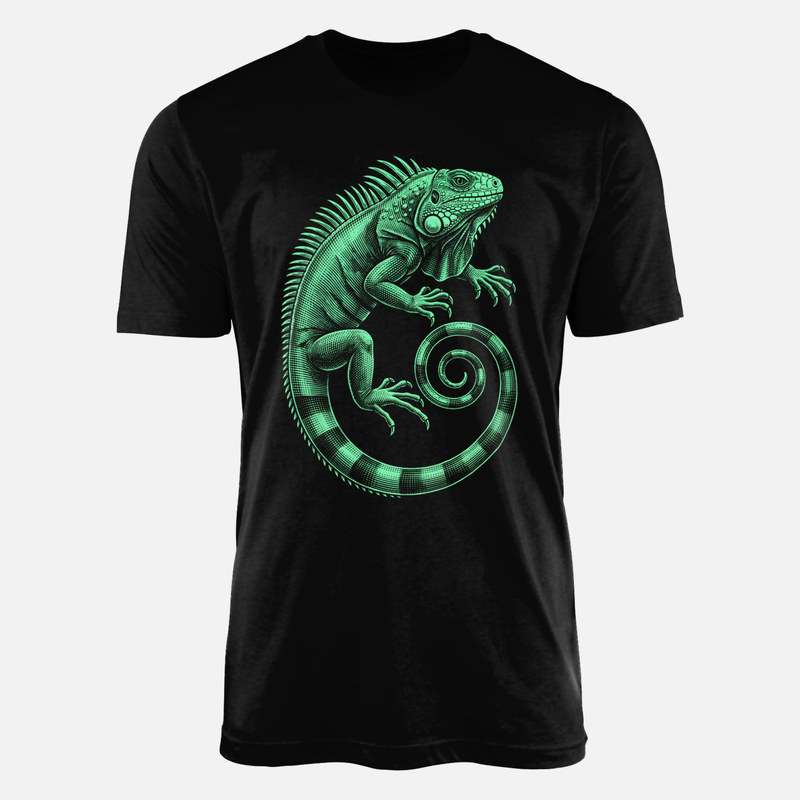 T-shirts: Iguane gravure vintage