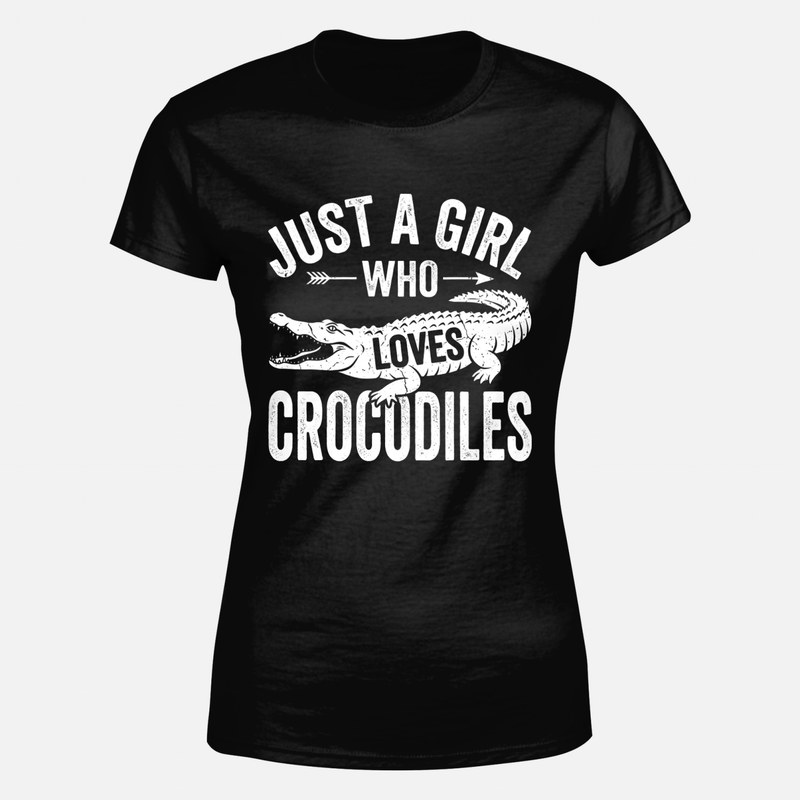 T-shirts: Fille qui aime les crocodiles