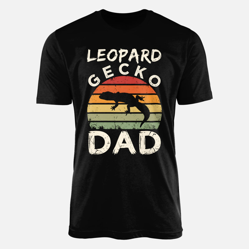 T-shirts: Papa gecko l&eacute;opard coucher de soleil
