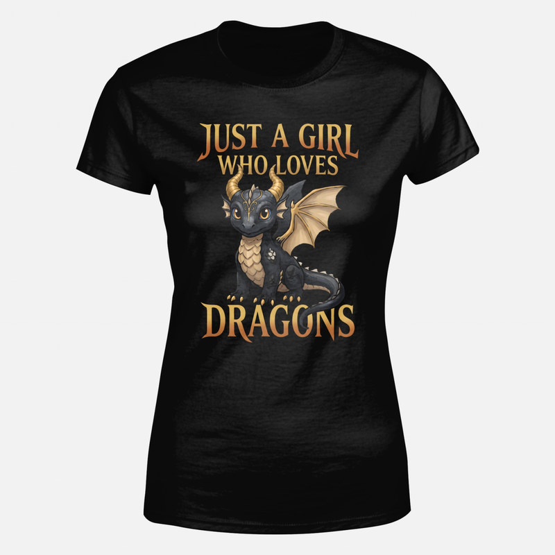 T-shirts: Fille qui aime les dragons