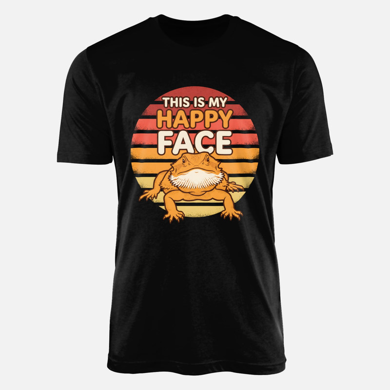 T-shirts: Dragon barbu visage joyeux r&eacute;tro
