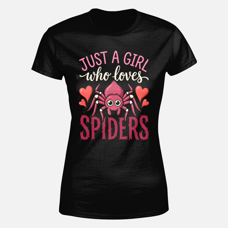 T-shirts: Fille qui adore les araign&eacute;es kawaii