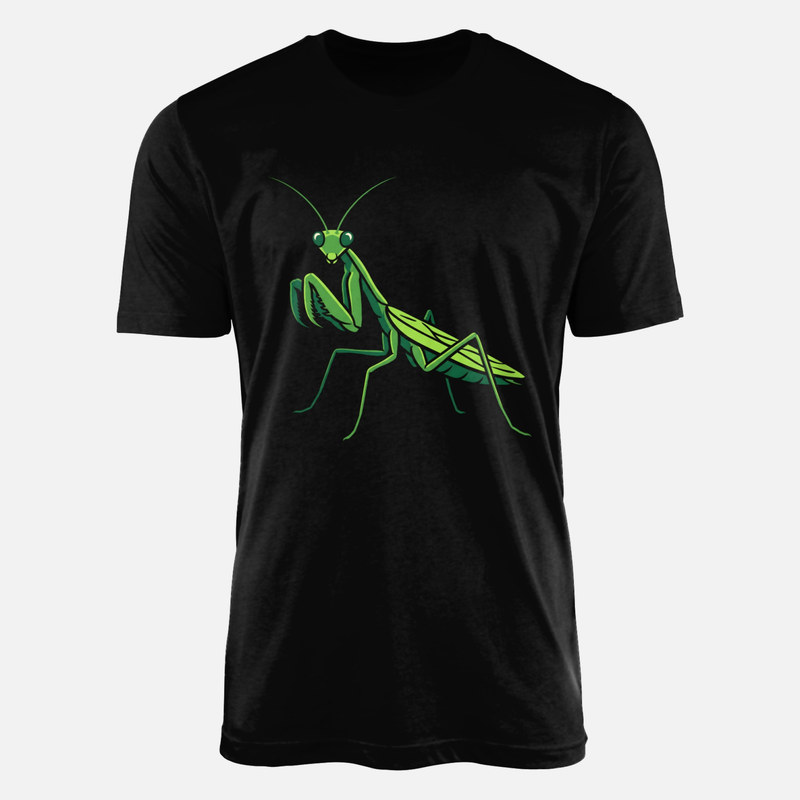T-shirts: Mante religieuse verte illustr&eacute;e