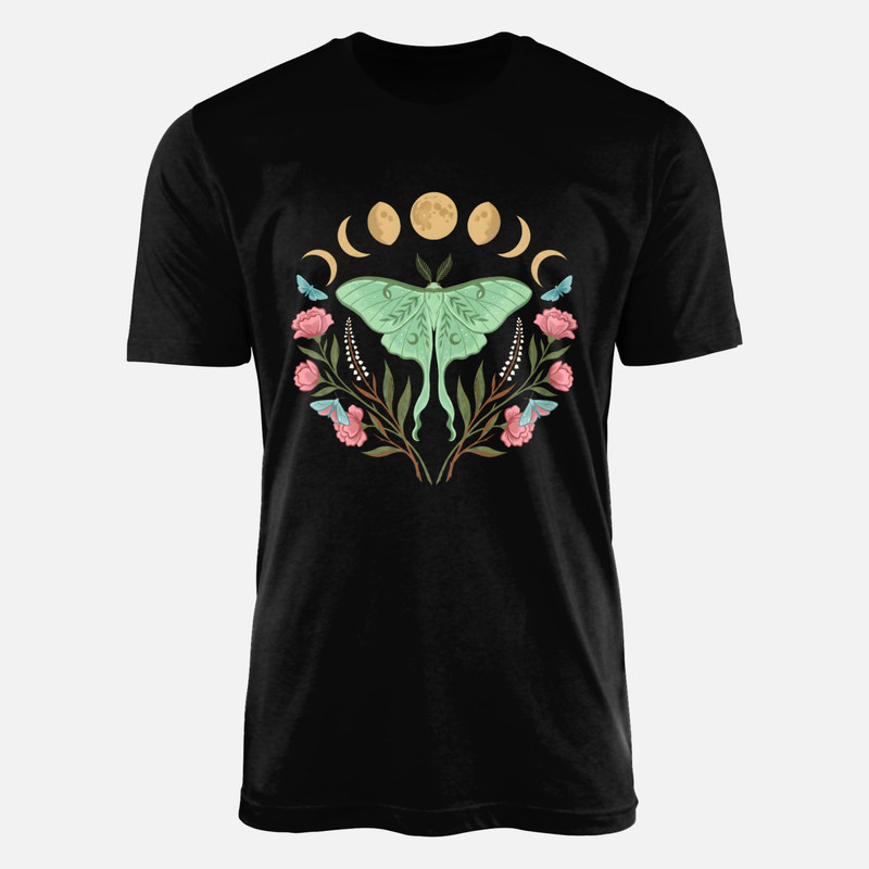 T-shirts: Papillon lune et phases lunaires