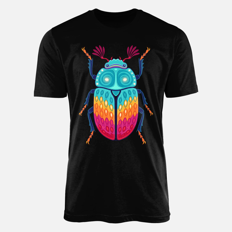 T-shirts: Scarab&eacute;e psych&eacute;d&eacute;lique multicolore