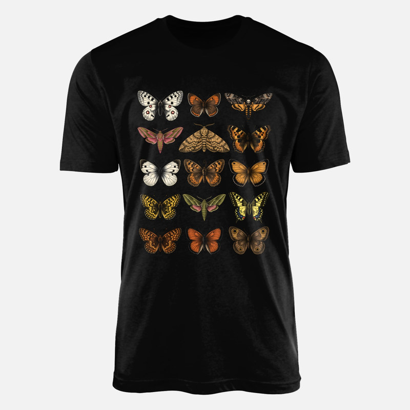 T-shirts: Planche de papillons et mites vintage