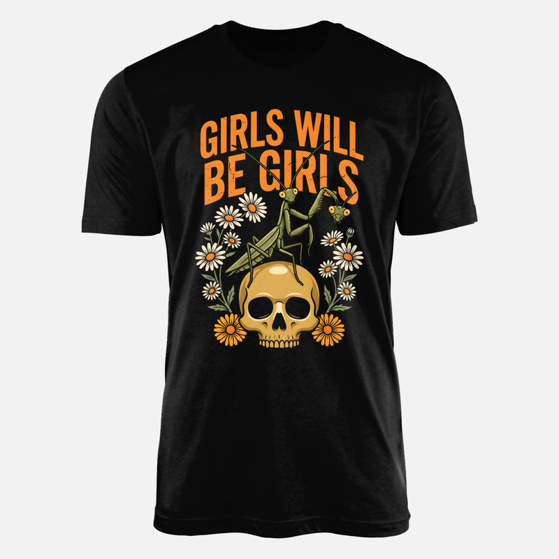 T-shirts: Mante religieuse humour noir