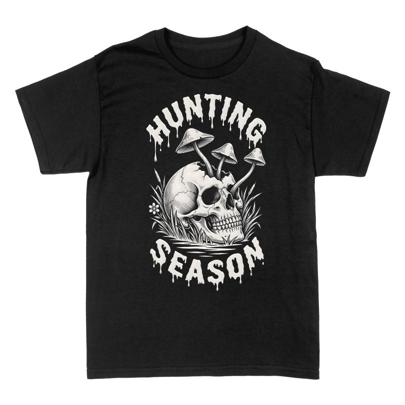 T-shirts: Chasse aux champignons t&ecirc;te de mort