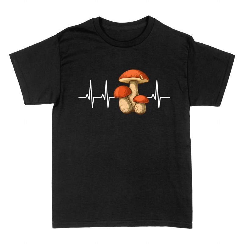 T-shirts: Champignons et battement de c&oelig;ur ECG
