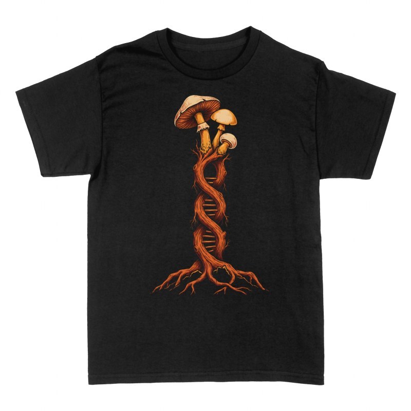 T-shirts: Champignons et tronc en h&eacute;lice ADN