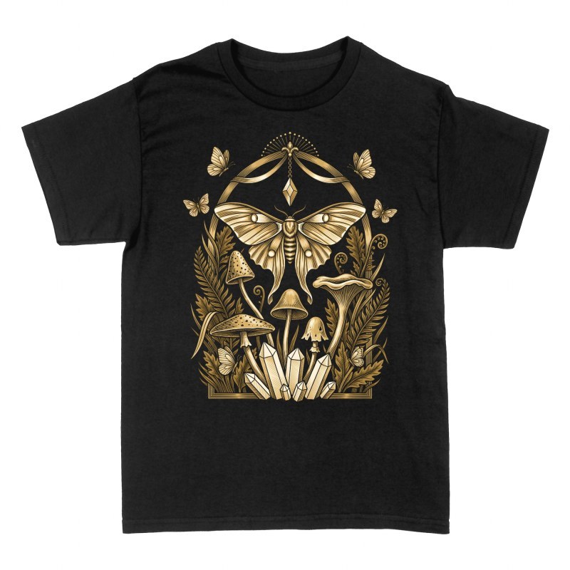 T-shirts: Papillon de nuit mystique et champignons
