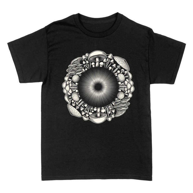 T-shirts: Mandala champignons sauvages