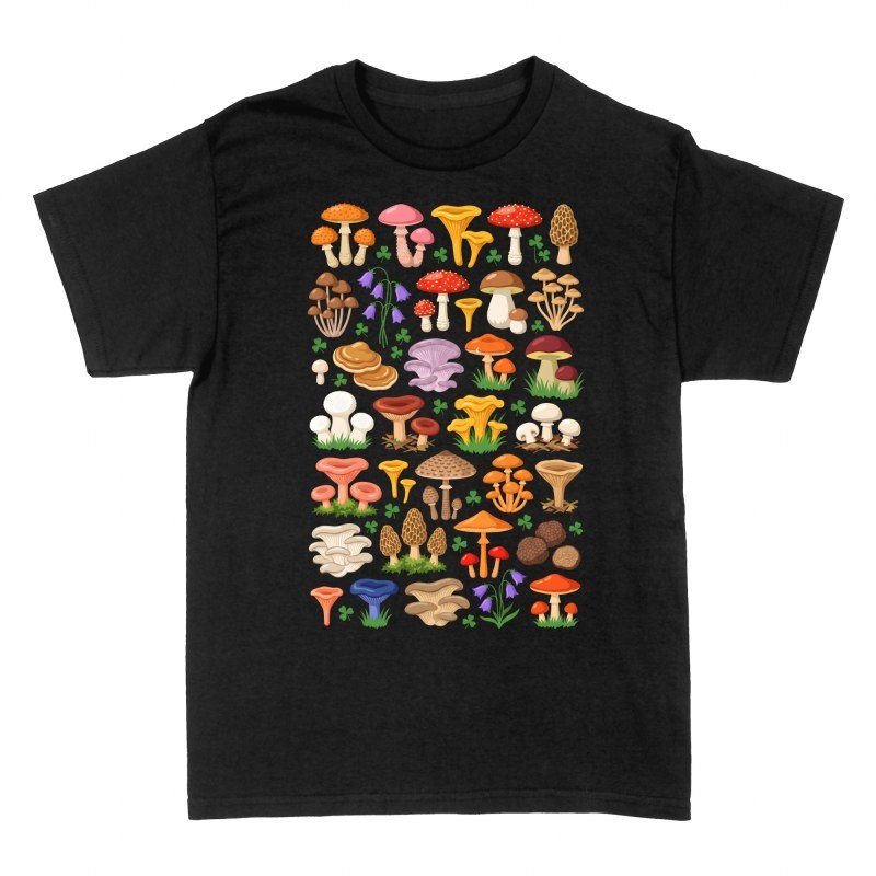 T-shirts: Champignons sauvages et flore des bois