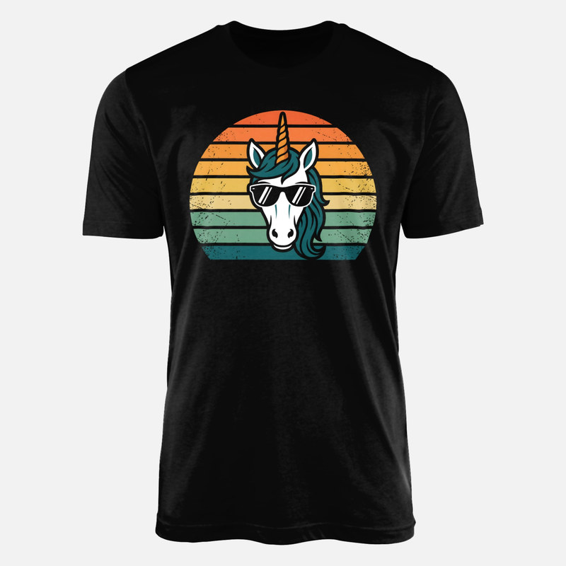 T-shirts: Licorne lunettes de soleil coucher de soleil