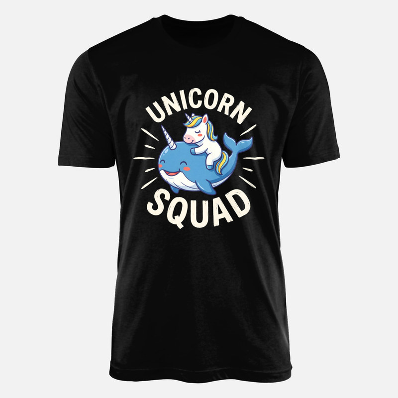 T-shirts: Licorne sur narval squad kawaii