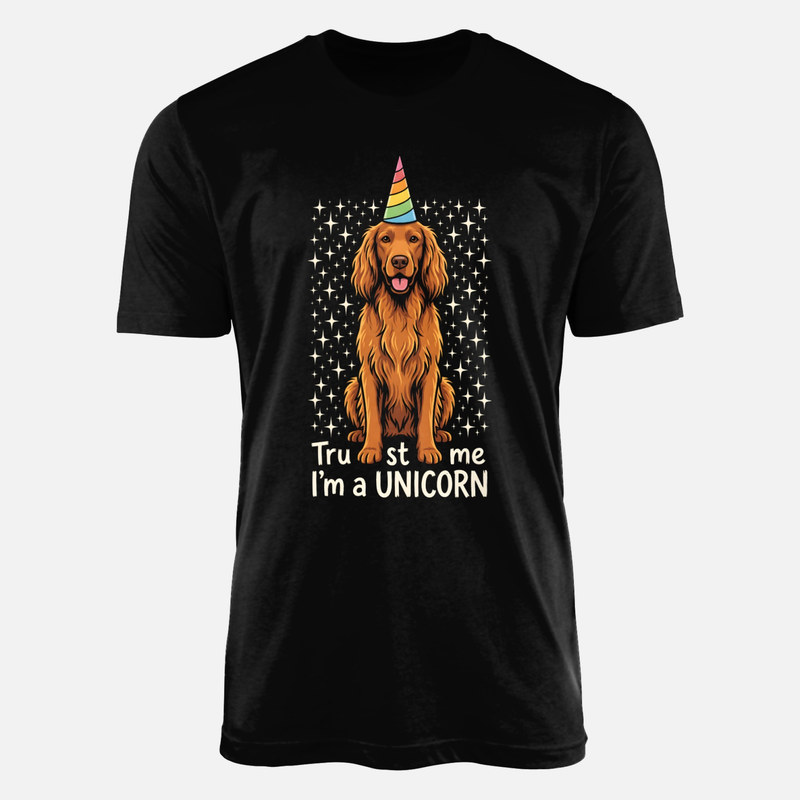 T-shirts: Chien Golden d&eacute;guis&eacute; en licorne