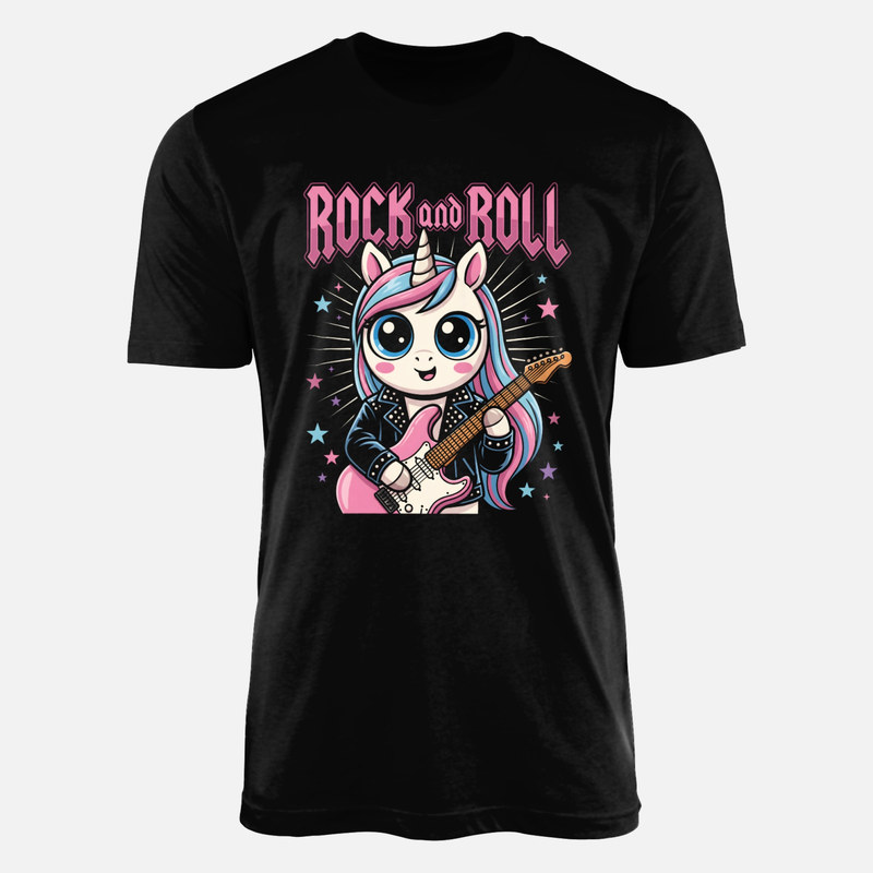 T-shirts: Licorne rockeuse &agrave; la guitare