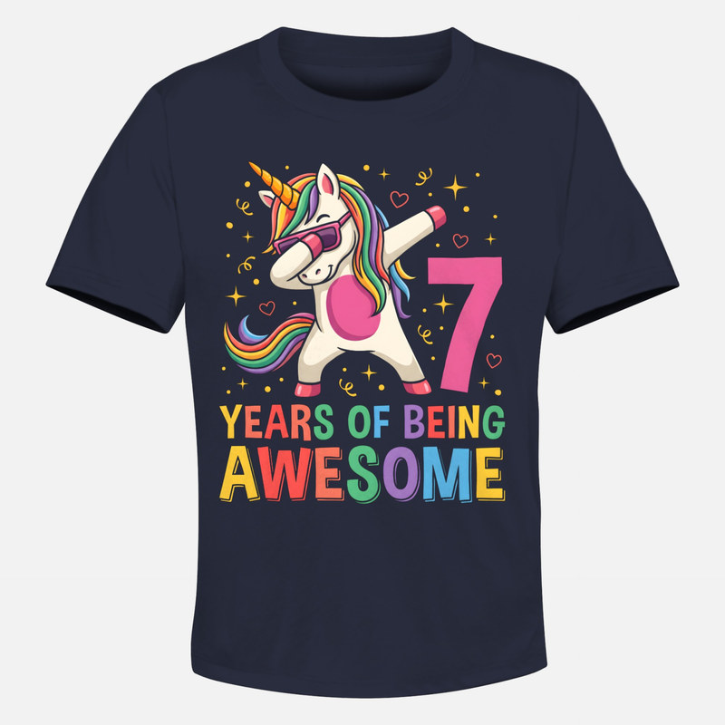 T-shirts: Licorne dabbing 7 ans anniversaire