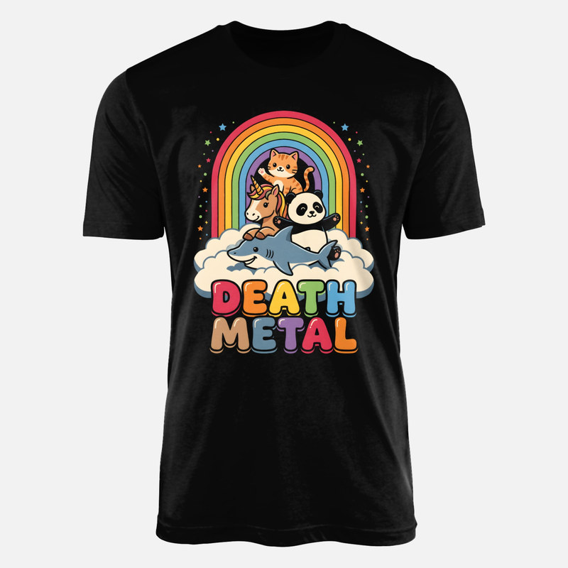 T-shirts: Death metal mignon licorne et animaux