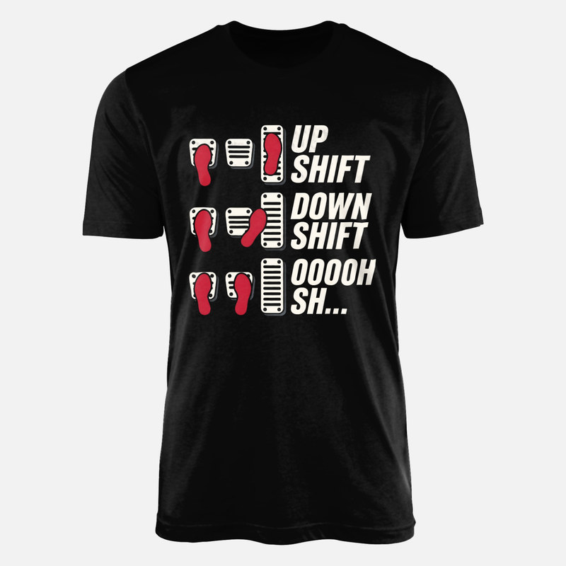 T-shirts: Humour p&eacute;dales de voiture manuelle