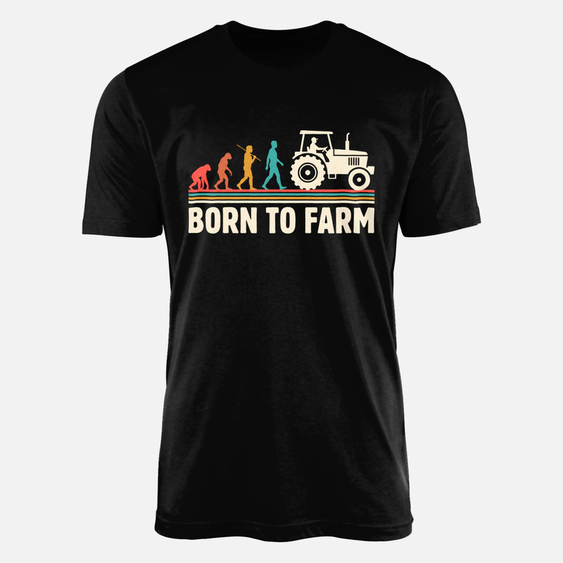 T-shirts: &Eacute;volution humaine tracteur agricole