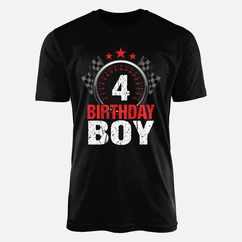T-shirts: 4 ans gar&ccedil;on de course et compteur