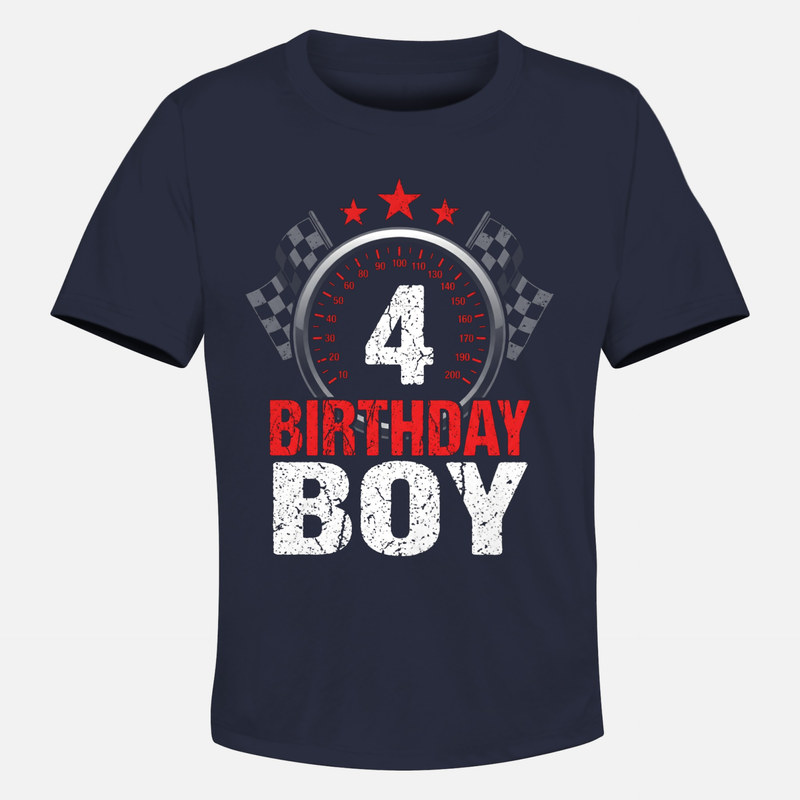 T-shirts: 4 ans gar&ccedil;on de course et compteur