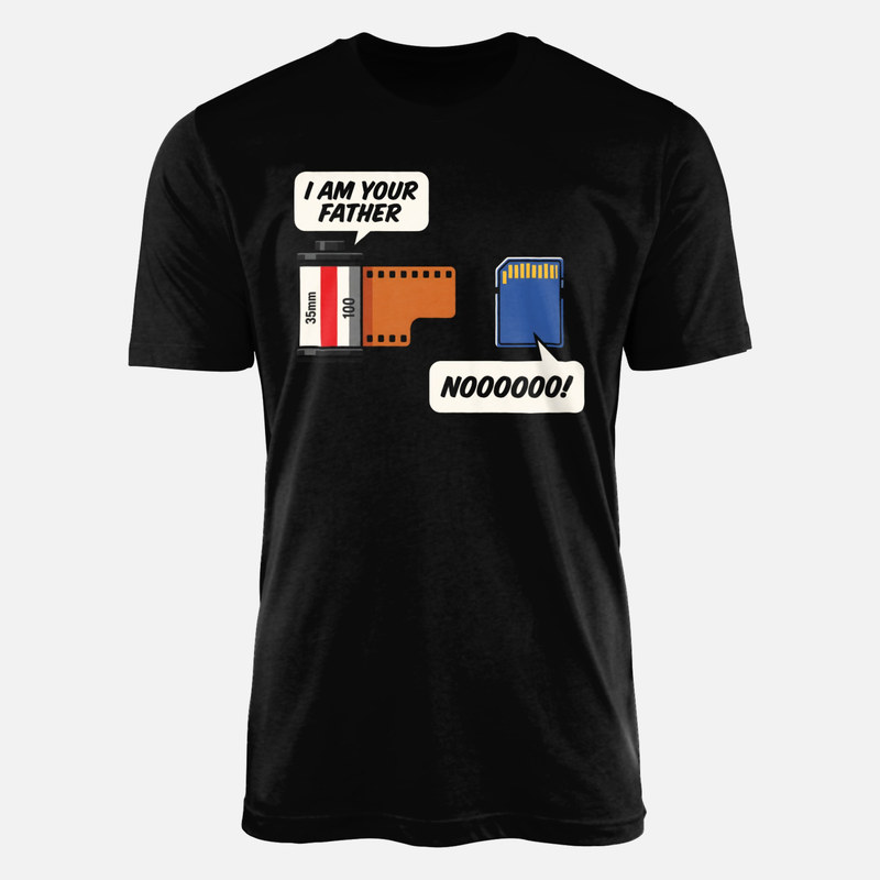 T-shirts: Je suis ton p&egrave;re pellicule et carte SD