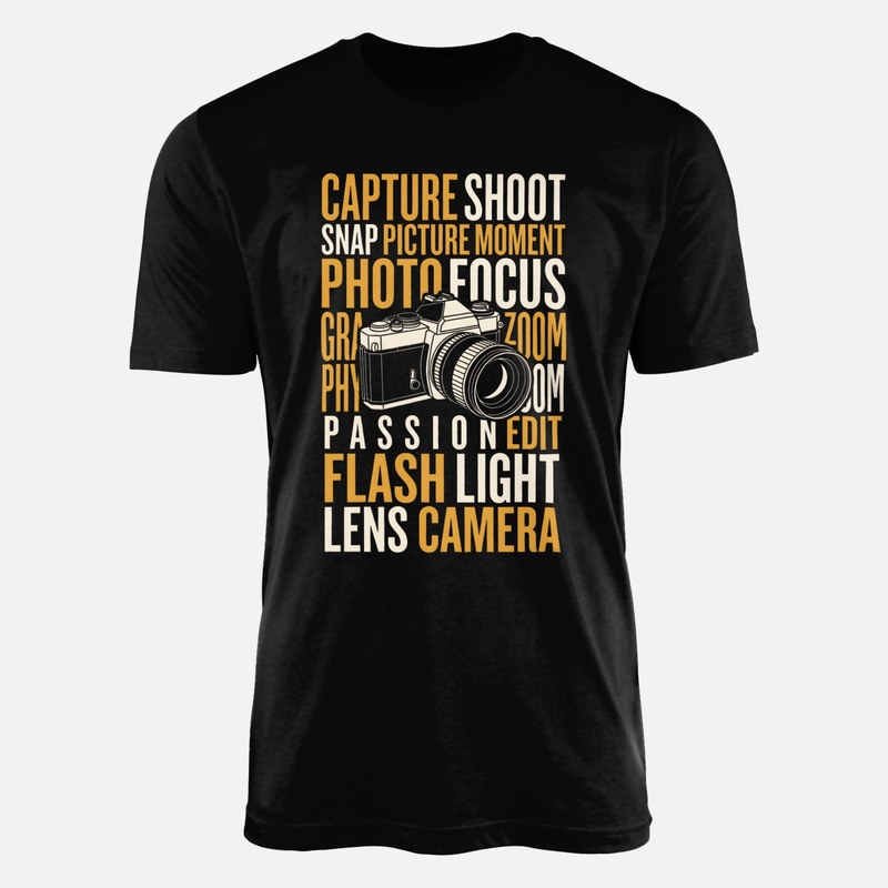 T-shirts: Appareil photo reflex et mots cl&eacute;s