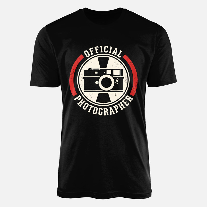T-shirts: Photographe officiel badge r&eacute;tro