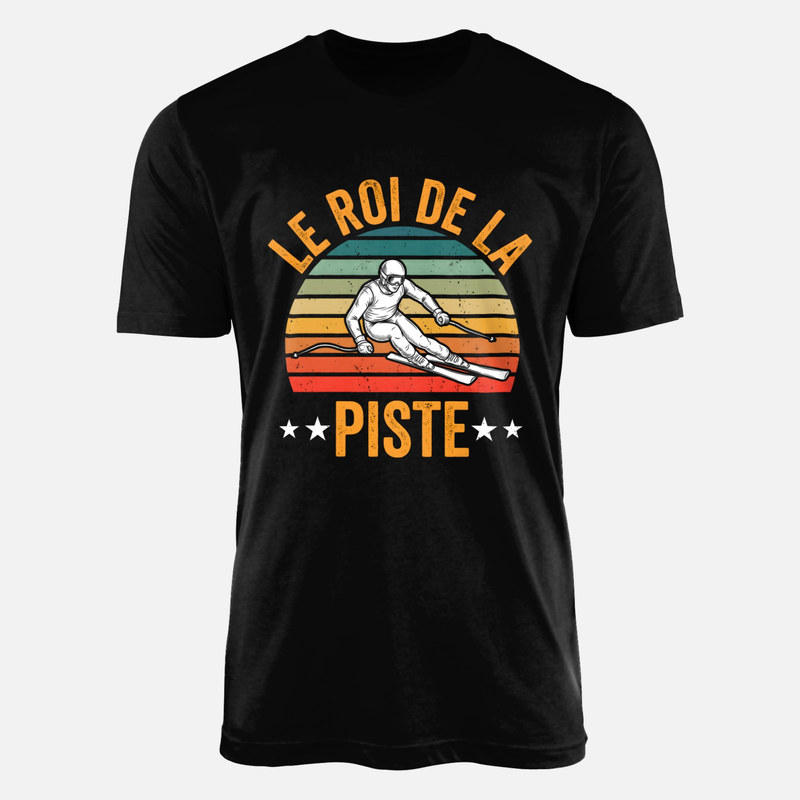 T-shirts: Le roi de la piste skieur vintage