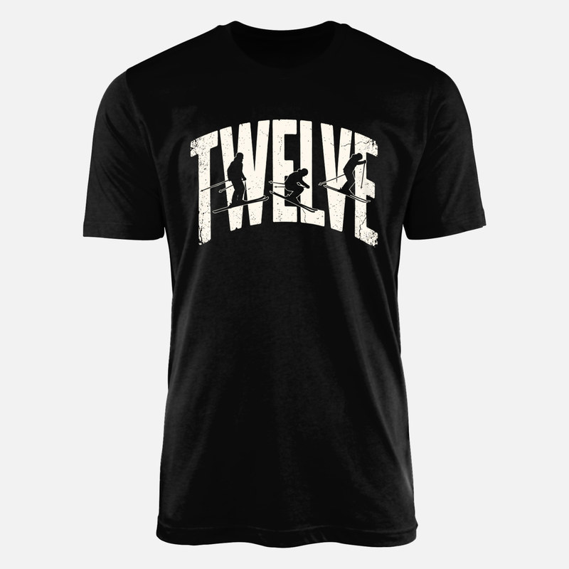 T-shirts: Skieurs vintage silhouette 12 ans
