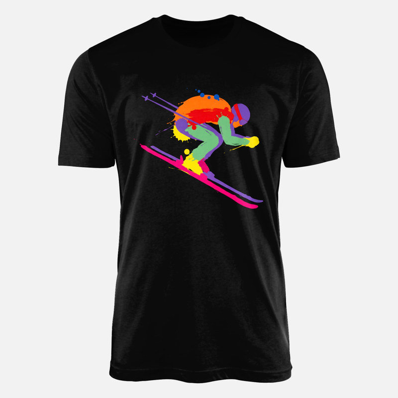 T-shirts: Skieur aux &eacute;claboussures de peinture