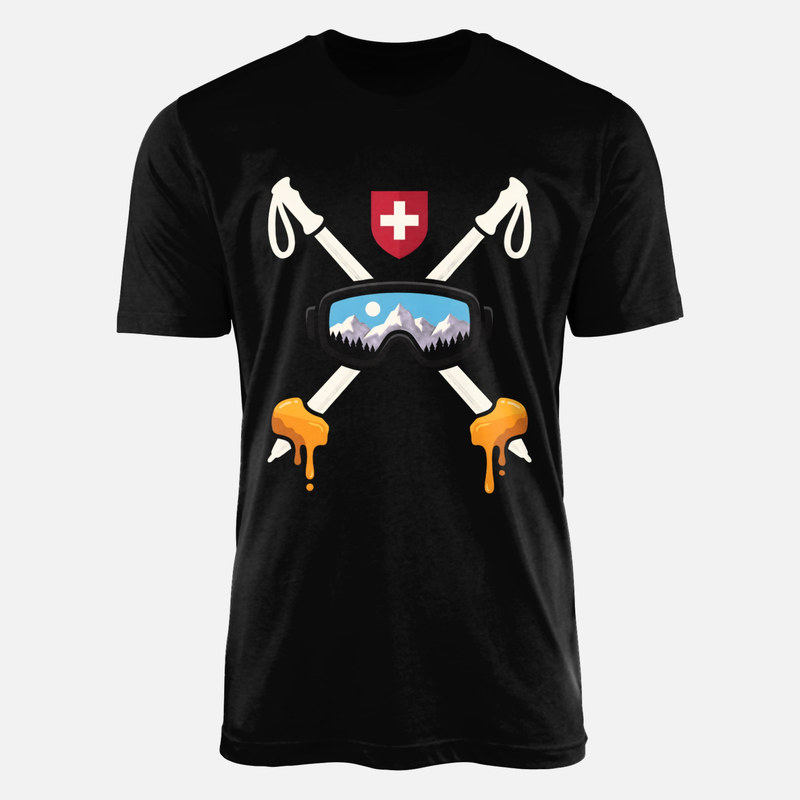 T-shirts: Ski suisse et fondue montagnarde