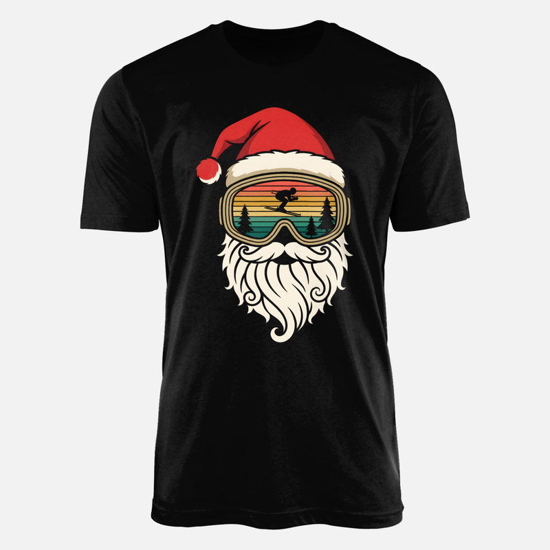 T-shirts: P&egrave;re No&euml;l skieur et lunettes de ski