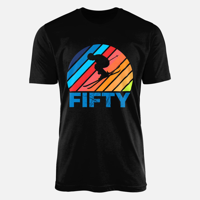 T-shirts: Skieur r&eacute;tro 50 ans fifty