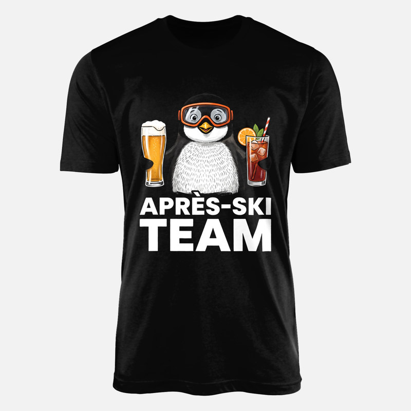 T-shirts: Apr&egrave;s-ski team pingouin festif