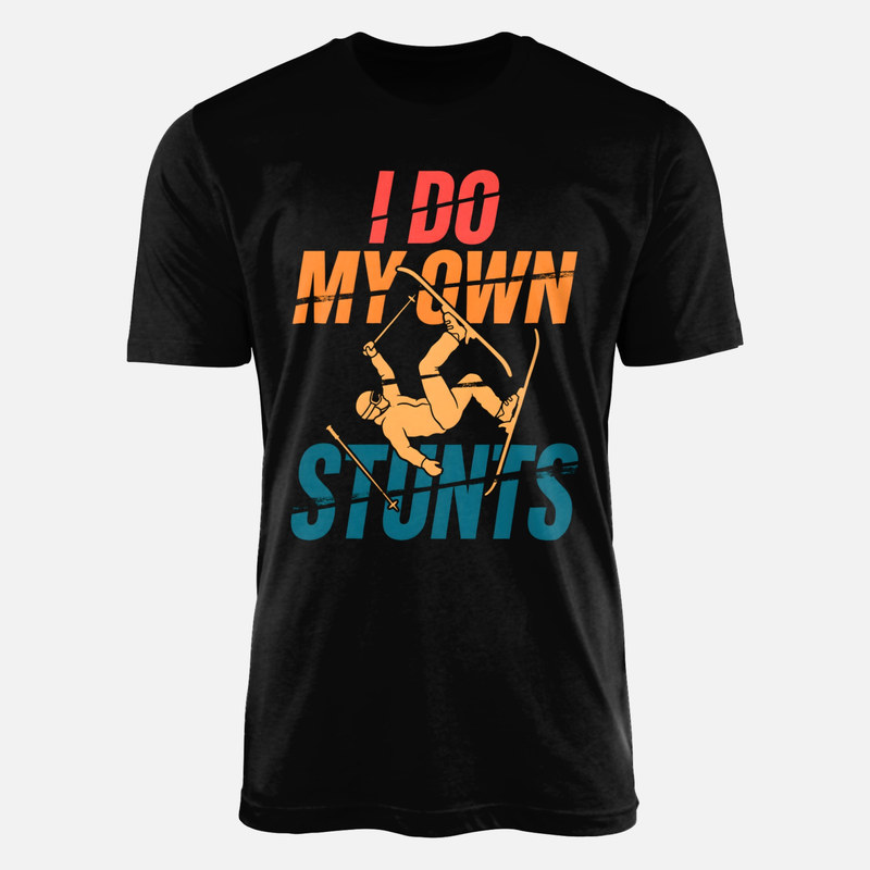 T-shirts: Chute de ski cascadeur amateur
