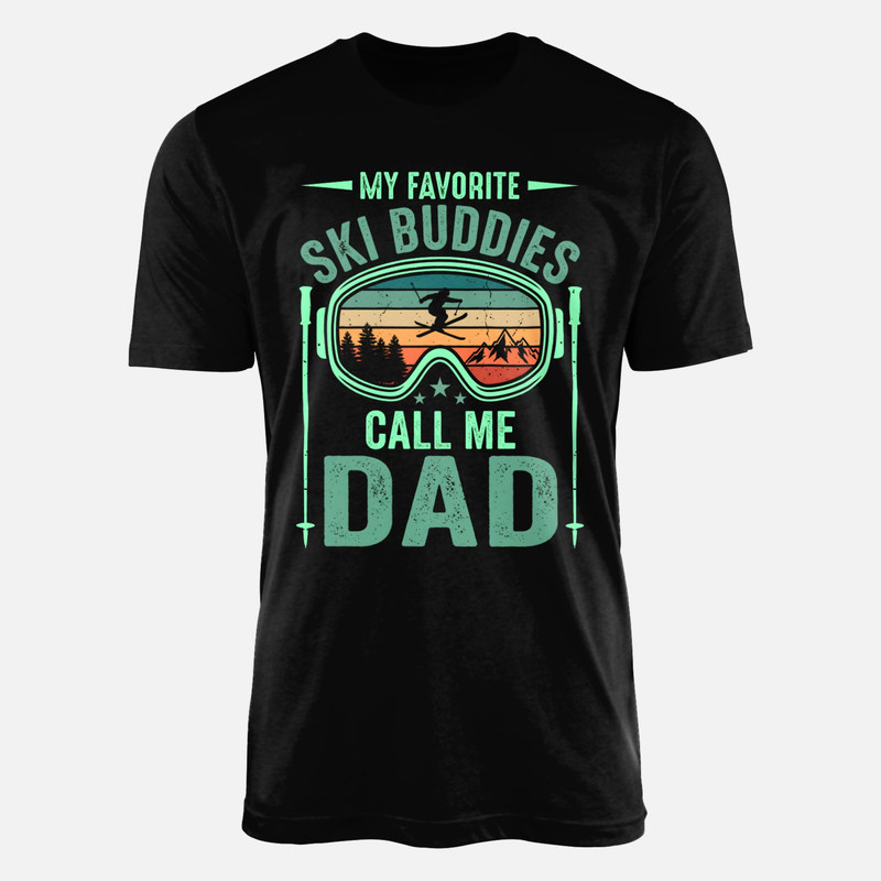 T-shirts: Papa skieur lunettes vintage