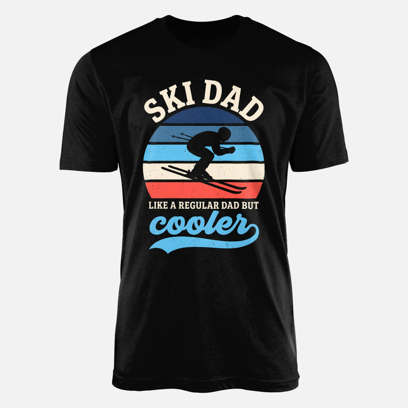 T-shirts: Ski dad coucher de soleil r&eacute;tro