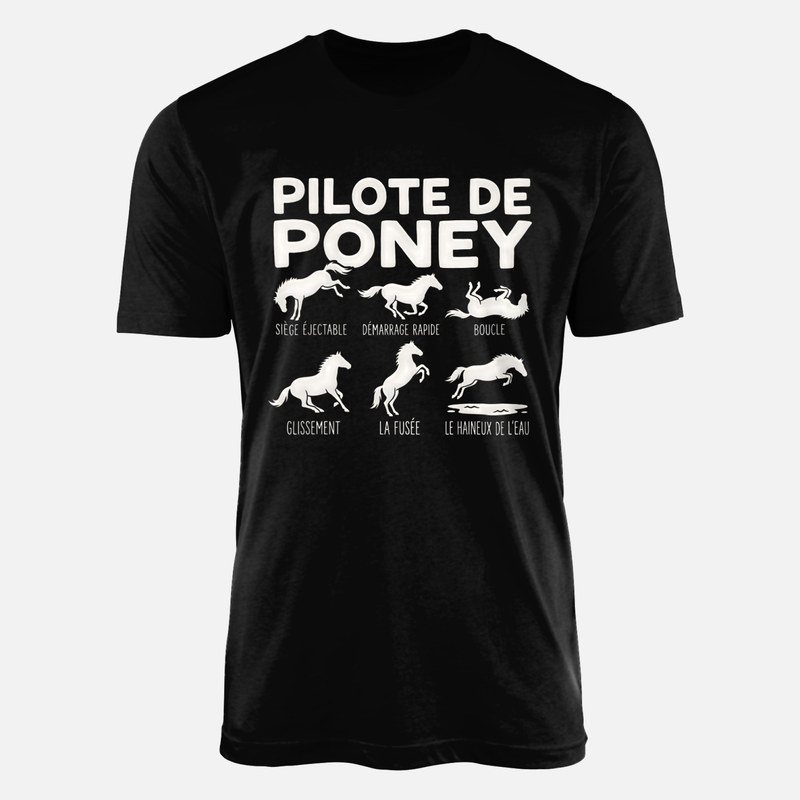 T-shirts: Pilote de poney humour &eacute;questre