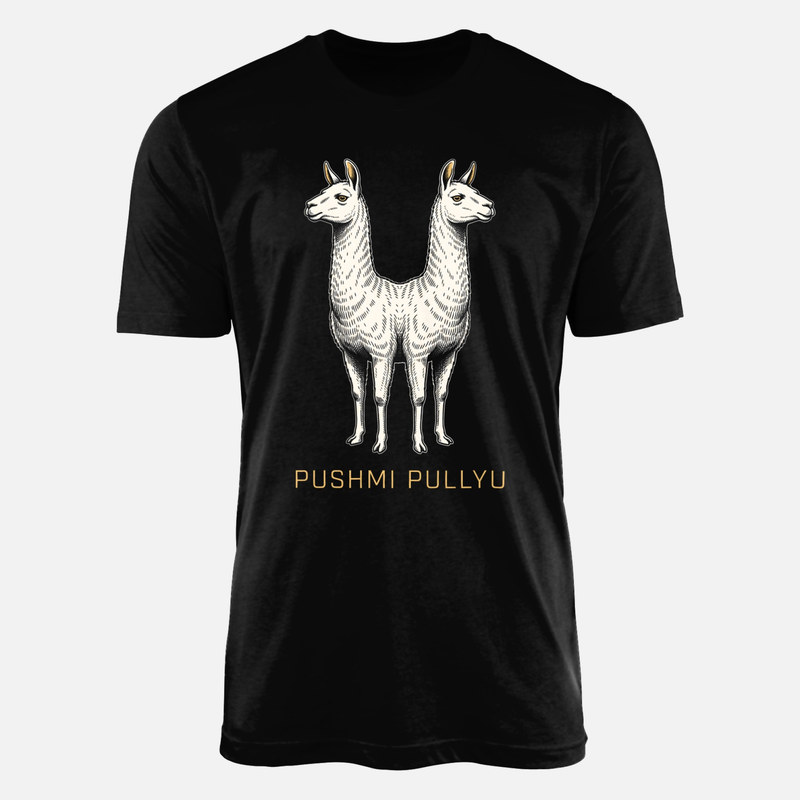 T-shirts: Pushmi-Pullyu lama &agrave; deux t&ecirc;tes