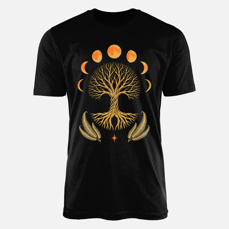 T-shirts: Arbre de vie et phases lunaires