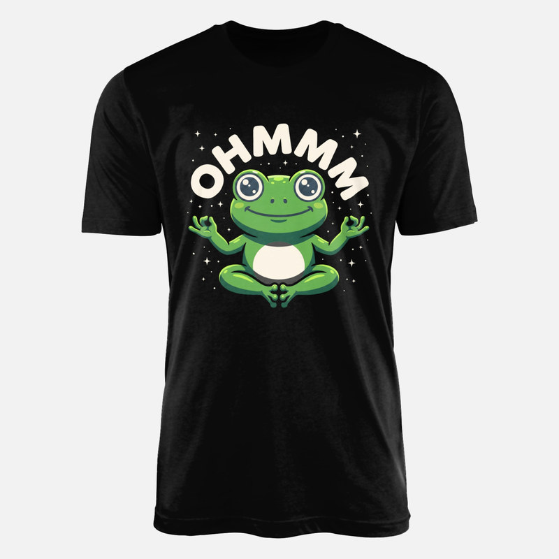 T-shirts: Grenouille qui m&eacute;dite et dit Ohmmm
