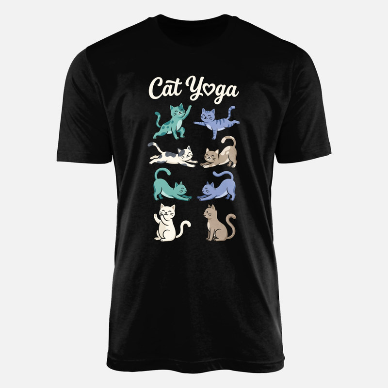 T-shirts: Chats et postures de yoga zen