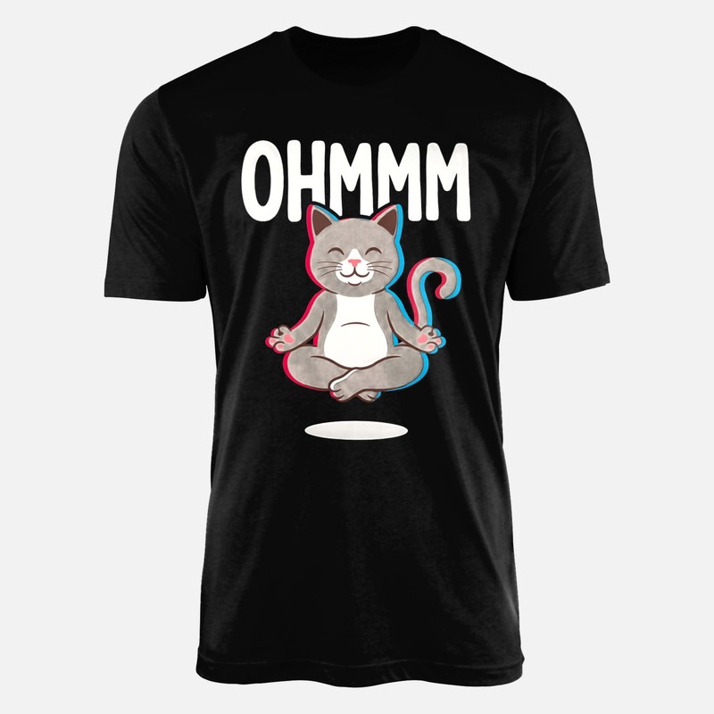 T-shirts: Chat en loto m&eacute;ditation 3D
